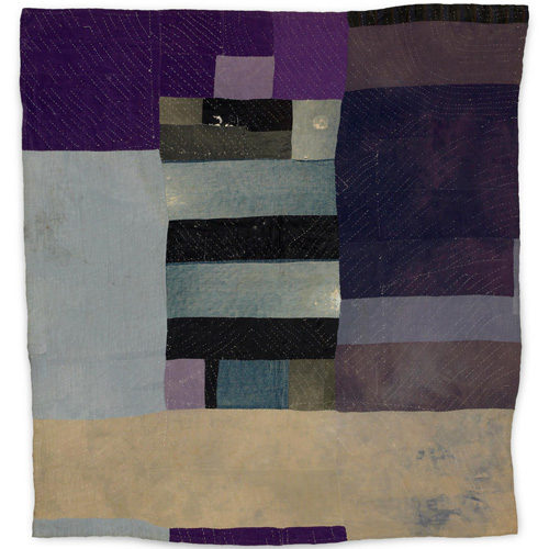Martha Jane Pettway, Blocks and strips work-clothes quilt - side B, 1920s