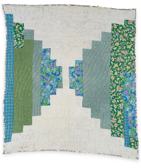 Loretta Pettway, Log Cabin—single block; 'Courthouse Steps' variation (local name: 'Bricklayer'), 1960s