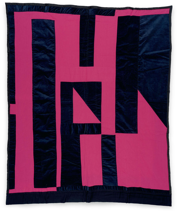 Loretta Pettway Bennett, Two-sided geometric quilt, 2003