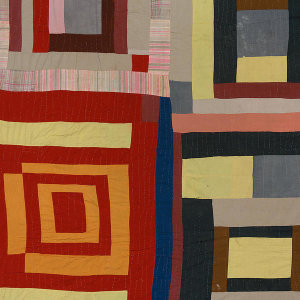 Mary L. Bennett - "Housetop"—Four-Block Variation (detail), c. 1965