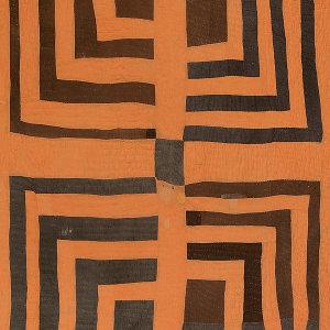 Lottie Mooney - "Housetop"—four-block "Half-Log Cabin" variation (detail), c. 1940