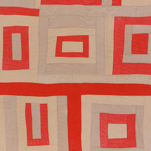 Lola Pettway - "Housetop"— eight-block variation (detail), c. 1975