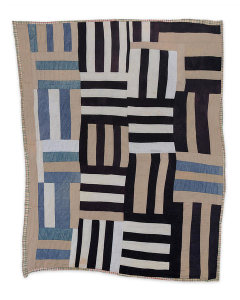 Loretta Pettway - "Roman Stripes" variation (local name: Crazy Quilt), 1970