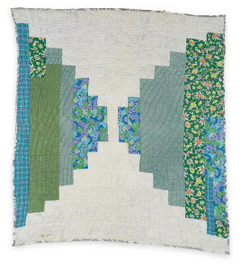 Loretta Pettway - Log Cabin—single block; "Courthouse Steps" variation (local name: "Bricklayer"), 1960s