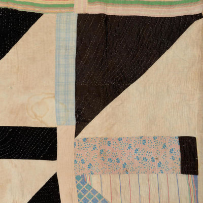 Martha Pettway - "Half Squares" (close-up detail 1), 1930s