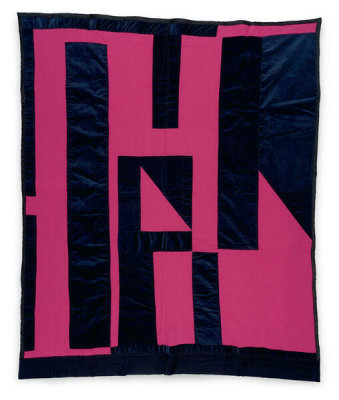 Loretta Pettway Bennett - Two-sided geometric quilt, 2003
